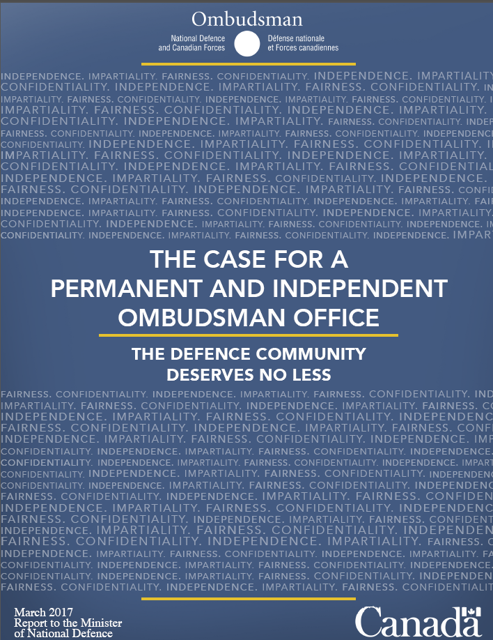 The Case for a Permanent and Independent Ombudsman Office Report Cover